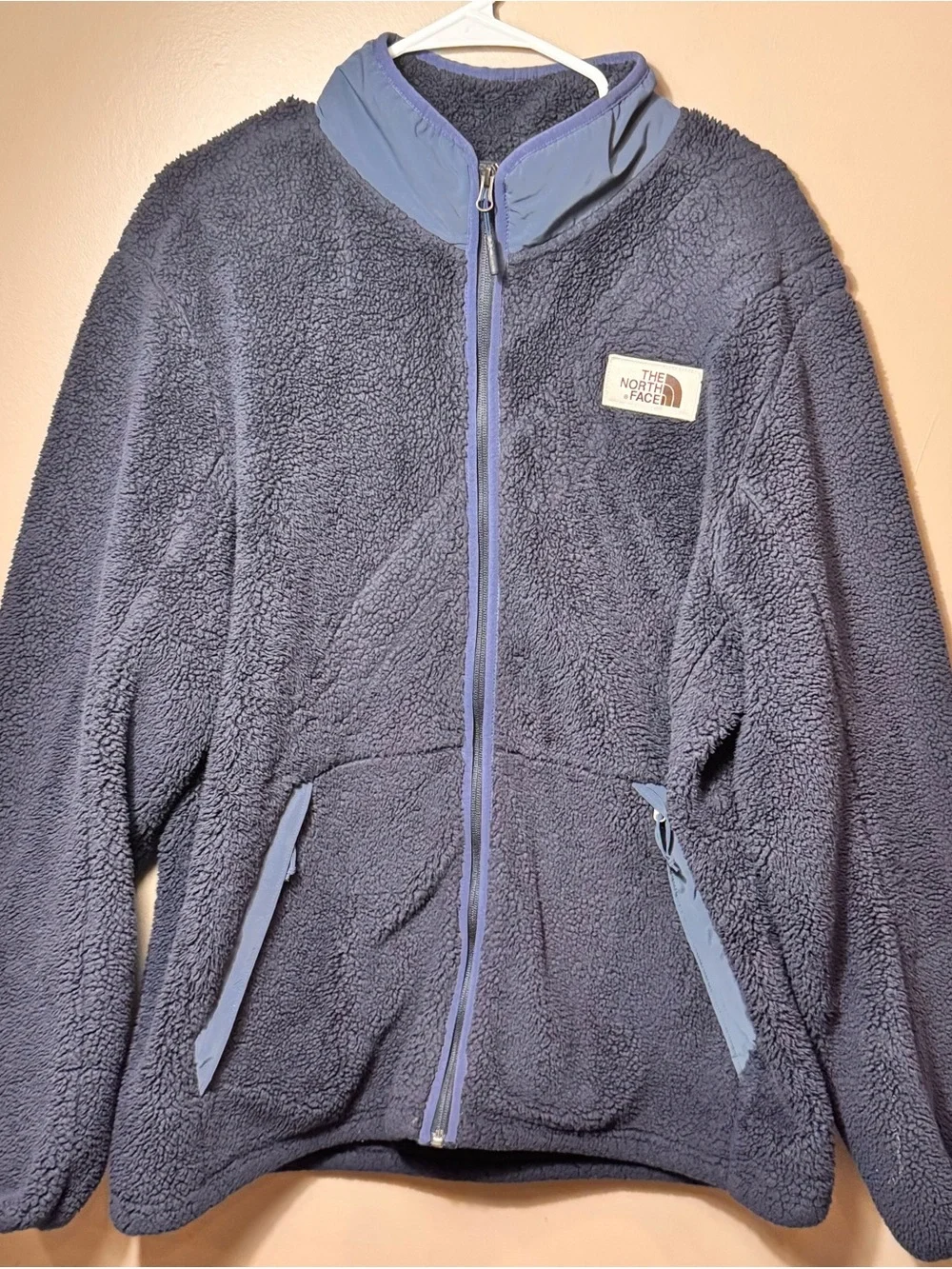 The North Face Mens Navy Fleece Full-Zip Jacket. XL.